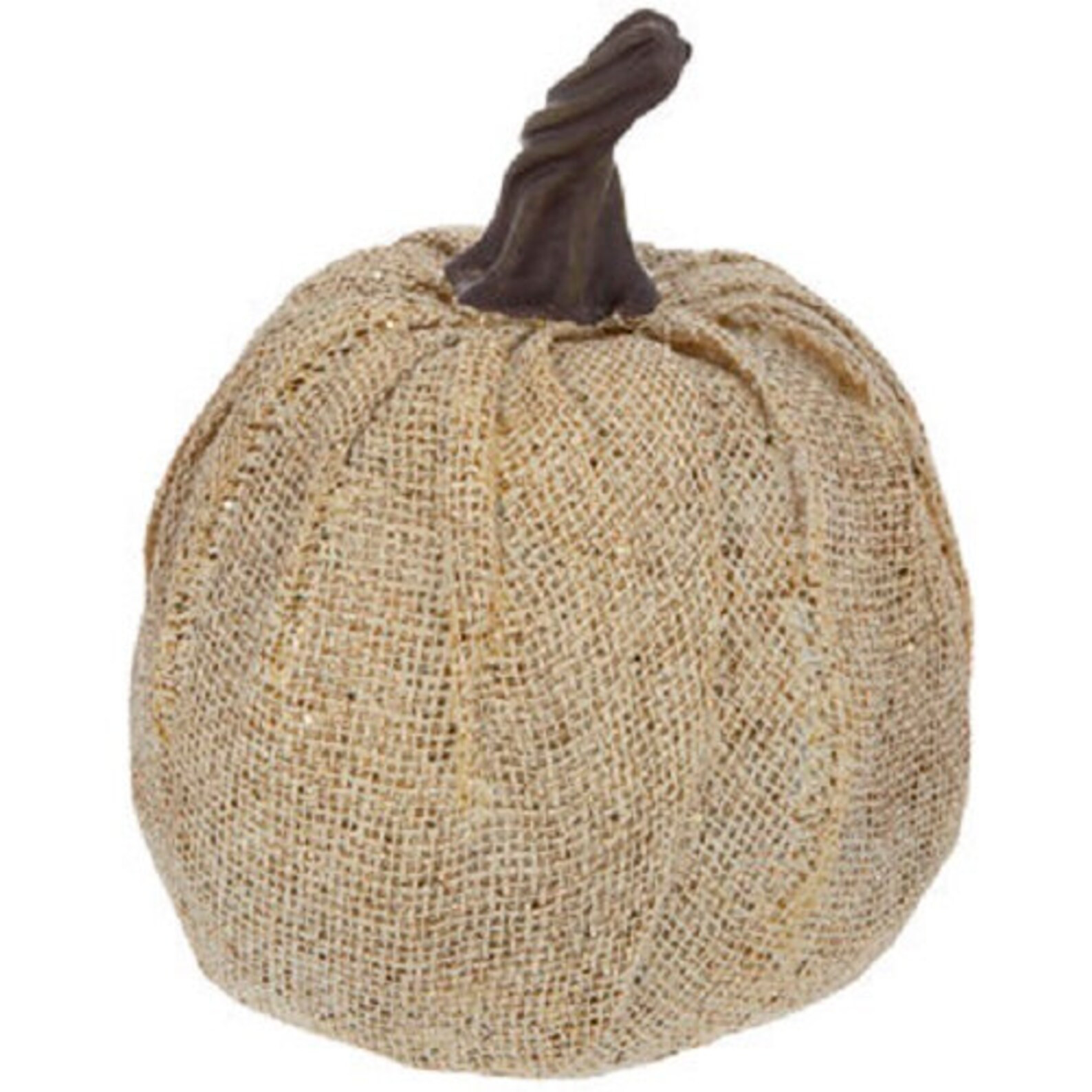 Cream Glitter Burlap Pumpkin Home Autumn Fall Table Decoration 6.5" Height | Etsy (US)