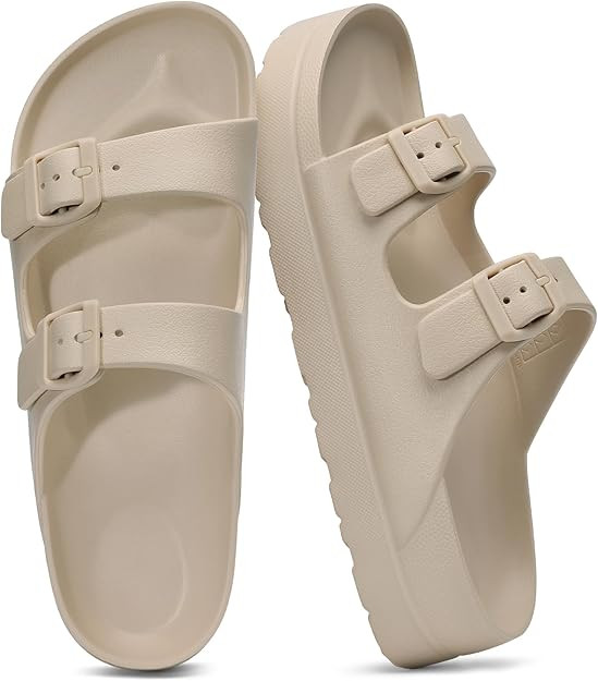 shevalues Women’s Platform Sandals with Arch Support, Lightweight Cloud Slides with Adjustable ... | Amazon (US)