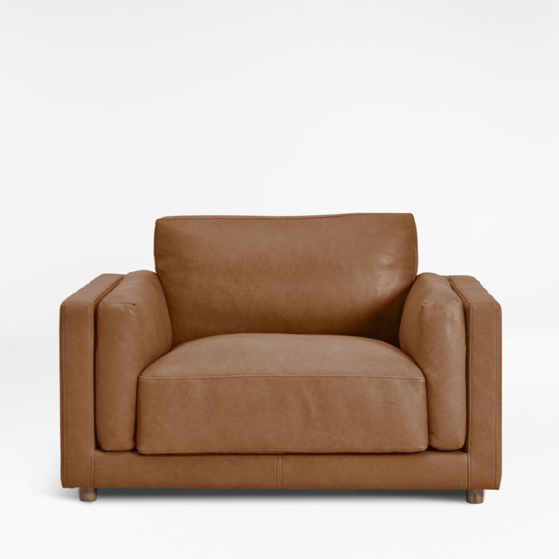 McCoy Leather Chair and a Half | Crate & Barrel | Crate & Barrel