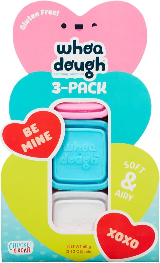 Whoa Dough Air Dry Clay Valentine Heart 3 Pack by Chuckle & Roar | Amazon (US)