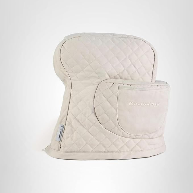 KITCHENAID Fitted Tilt-Head Stand Mixer Cover with Storage Pocket, Quilted 100% Cotton,14.4"x18"x... | Amazon (US)