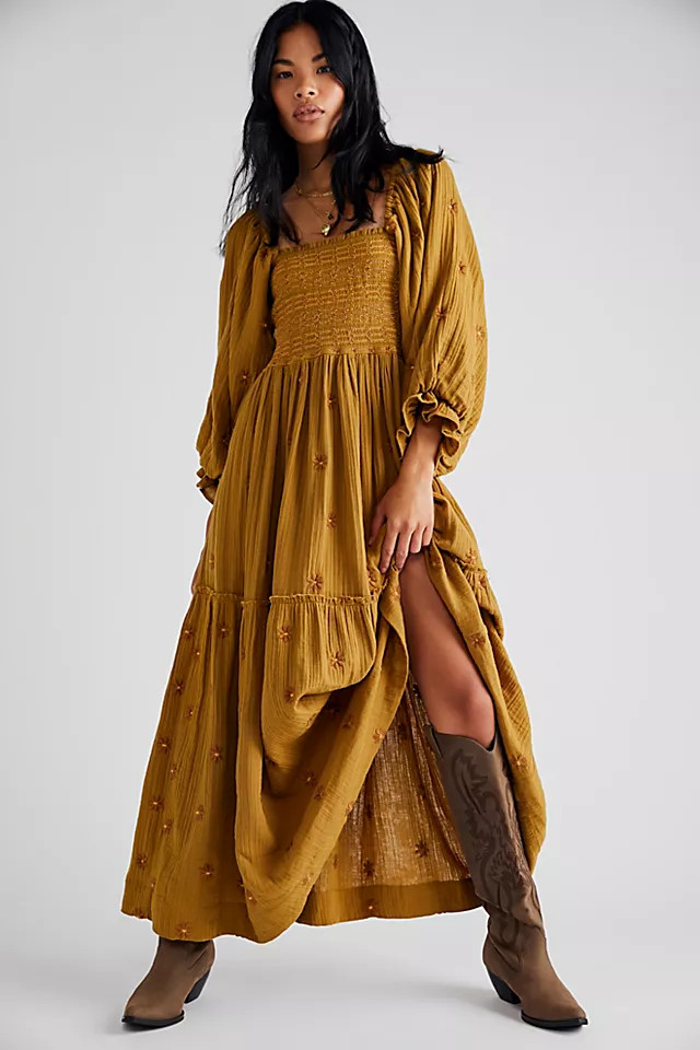 Dahlia Embroidered Maxi Dress | Free People (Global - UK&FR Excluded)