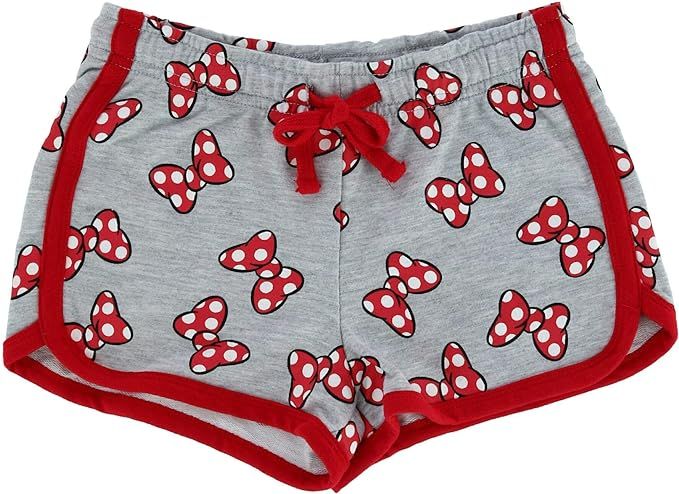 Disney Jerry Leigh Girl's Polka Dot Bow Shorts, Large, Grey | Amazon (US)