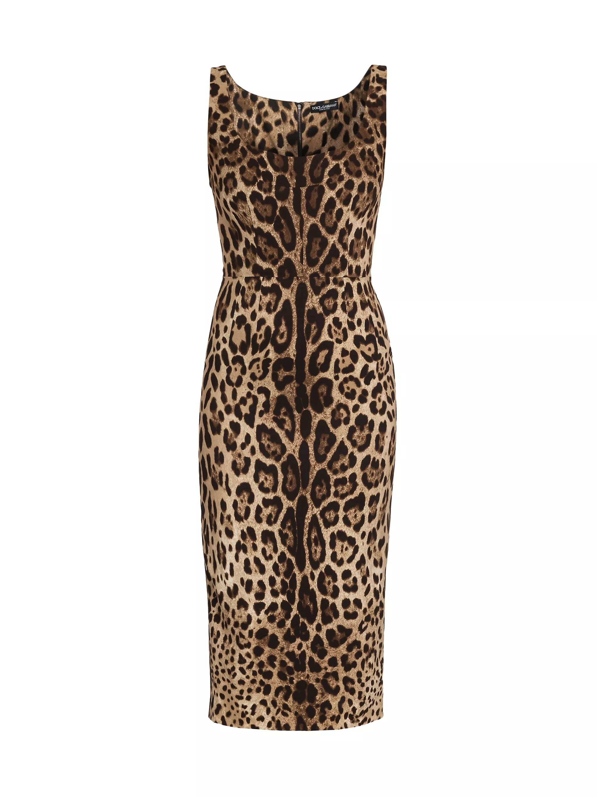 Silk-Blend Leopard-Print Sheath Dress | Saks Fifth Avenue