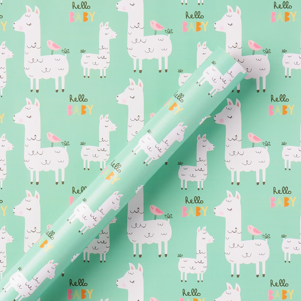 Llama Hello Baby Gift Roll Wrap - Spritz | Target