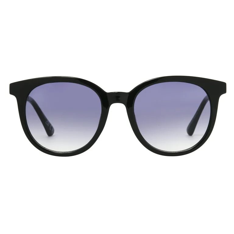 Time and Tru Women's Round Black Sunglasses | Walmart (US)
