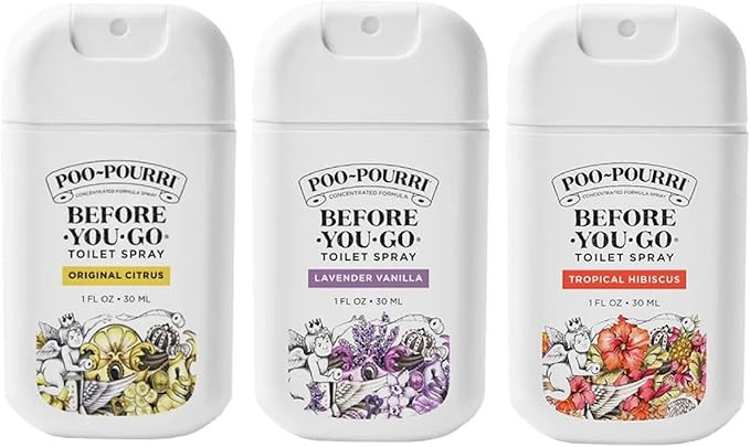 Poo-Pourri Before-You-Go Toilet Spray, Variety Pack 3 count- 1 Fl Oz each Pocket Travel Size - Or... | Amazon (US)