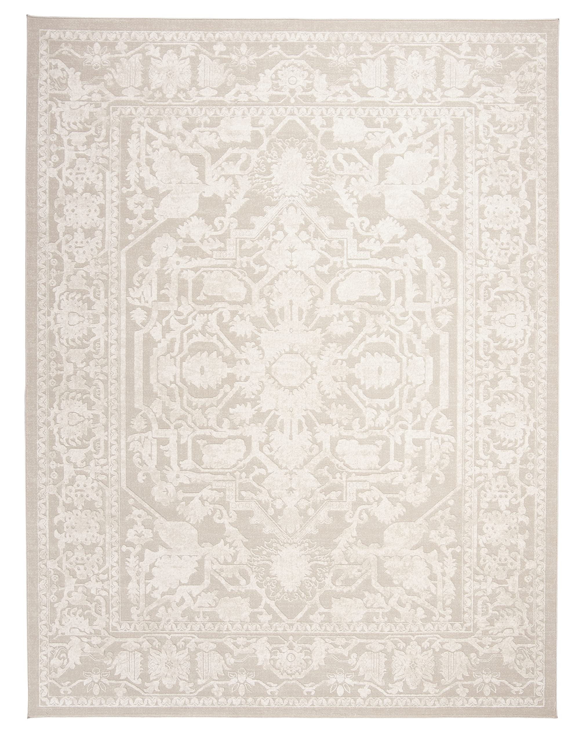 SAFAVIEH Reflection Collection Area Rug - 9' x 12', Creme & Ivory, Boho Tribal Distressed Design, No | Amazon (US)