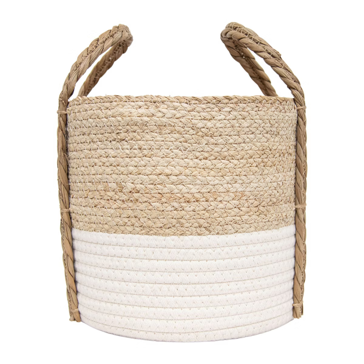Natural Woven White Seagrass & Rope Basket - Foreside Home & Garden | Target