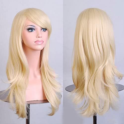 BERON Wigs Light Blonde Wigs 28" Long Wavy Full Cosplay Costume WIgs Wig Cap Included | Amazon (US)
