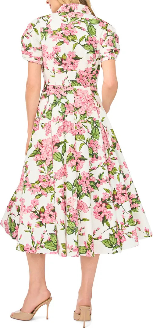 Violet Floral Cotton Midi Shirtdress | Nordstrom