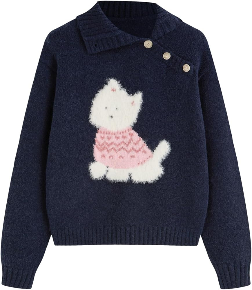 CIDER Cute Turtleneck Sweaters for Women Long Sleeve Winter Pullover | Amazon (US)