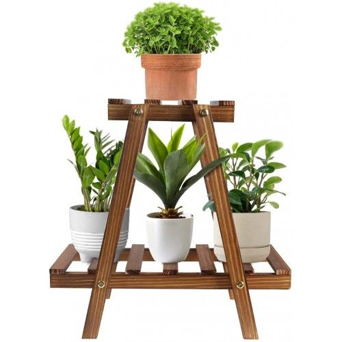 Meidong Plant Stand for Indoor Plants, Outdoor Tiered Plant Shelf for Multiple Plants, 2 Tiers 4 ... | Walmart (US)