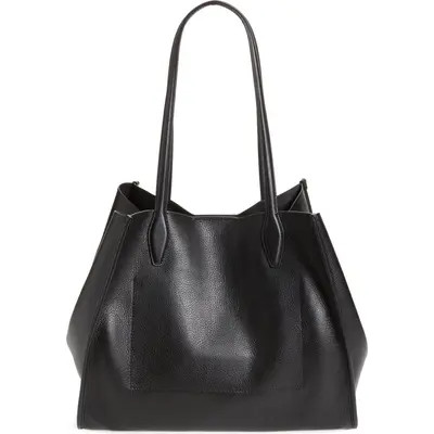 Madewell The Lexington Leather Tote in True Black at Nordstrom | Nordstrom