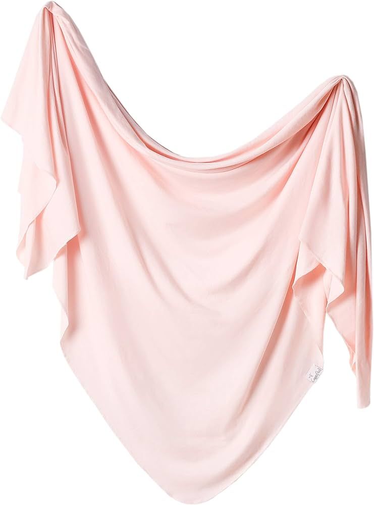 Copper Pearl Large Premium Knit Baby Swaddle Receiving Blanket Blush | Amazon (US)
