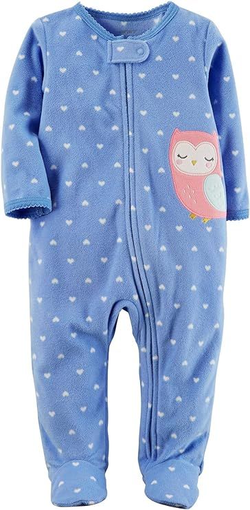 Carter's Baby Girls' Owl Sleep & Play, Blue Heart Owl , 3 Months | Amazon (US)