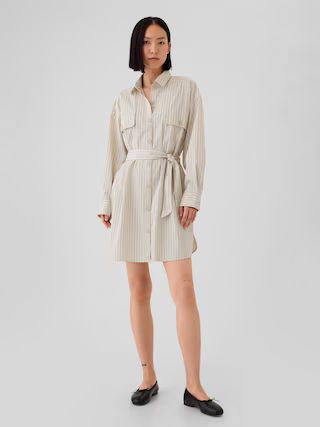 Organic Cotton Striped Mini Shirtdress | Gap (US)