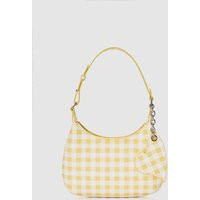 Checkered Baguette Bag - Yellow Checkered / One-Size | Urban Revivo