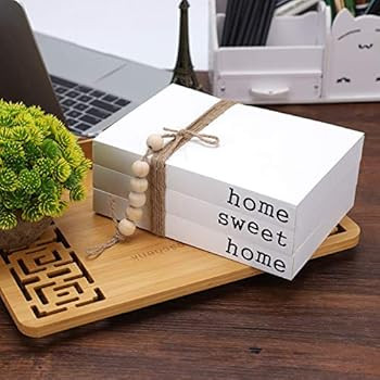 White Decorative Book,Decorative Farmhouse Books, Paperback Book for Modern Decor,Home|Sweet|Home... | Amazon (US)