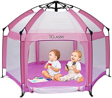 Klassy Foldable Play Tent - Large and Lightweight for Indoor & Outdoor with UV Shade Cover and 10... | Amazon (CA)