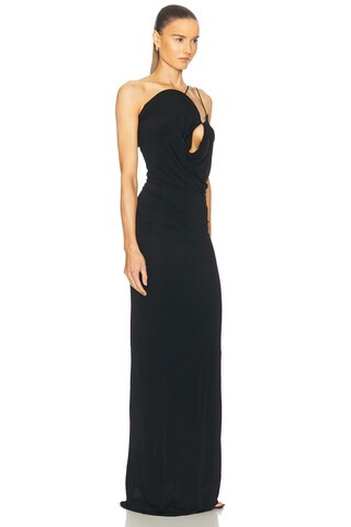 Christopher Esber Wave Coil Dress in Black | FWRD | FWRD 