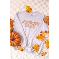 Pumpkin Spice Embroidered Gildan Crewneck Sweatshirt L Fall Halloween Psl Orange Patch | Etsy (US)