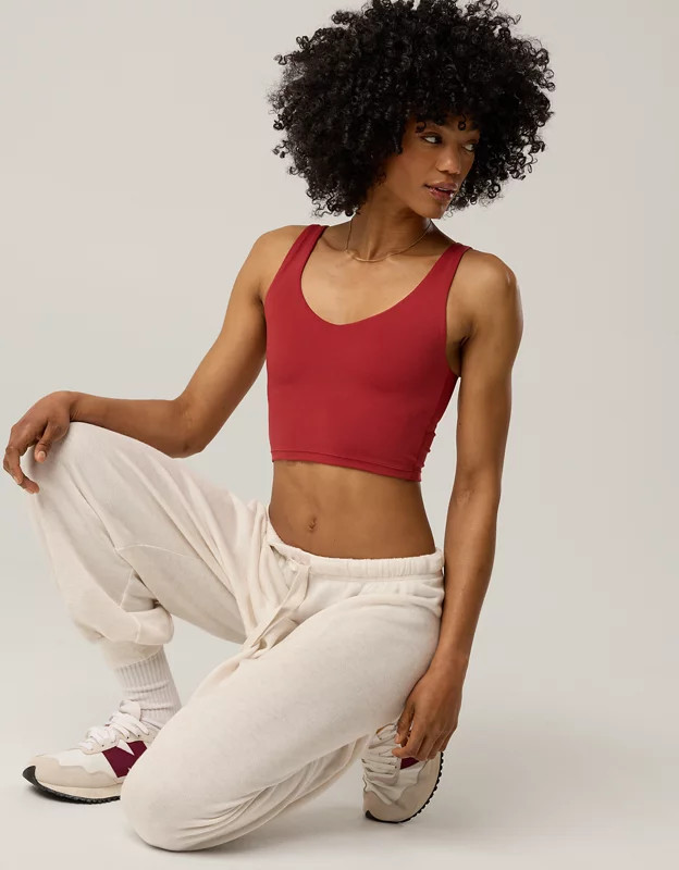 OFFLINE By Aerie Real Me Low Key Longline Sports Bra | Aerie