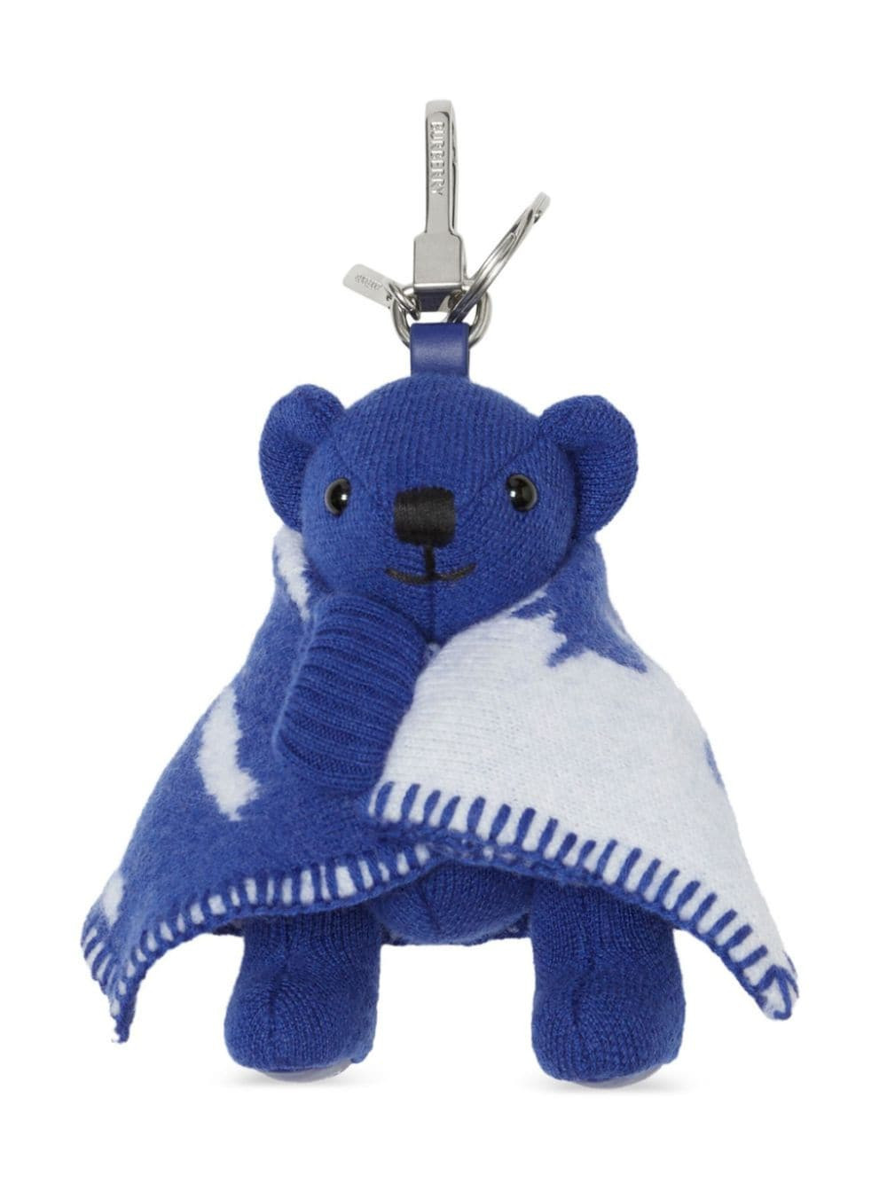 Burberry Thomas Bear wool-blend keyring - Blue | Farfetch Global