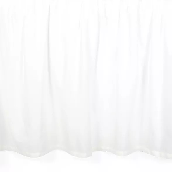 Lambs & Ivy Signature White Cotton Voile Ruffled Crib Skirt | Target