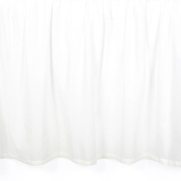 Lambs & Ivy Signature White Cotton Voile Ruffled Crib Skirt | Target