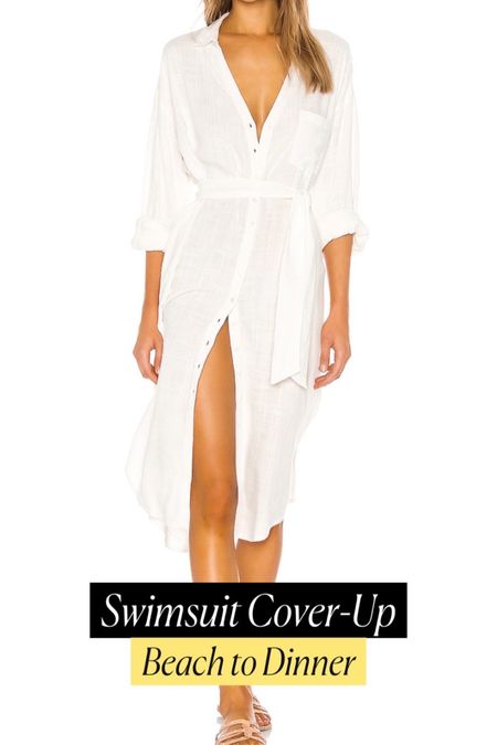 Swimsuit Cover-Up Dress with front button closure and detachable waist tie

Best Selling Find
Date Night Outfit 
Date Night Dress
Pool to Dinner Dress
Miami Outfit 
Beach Coverup
Pool Coverup
Swimsuit
Spring Outfits 
Vacation Outfits 
Sandals 

#LTKswim #LTKSeasonal #LTKFind #LTKtravel #LTKshoecrush