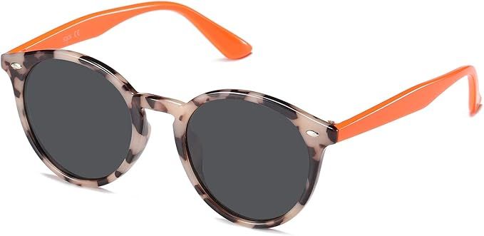 SOJOS Classic Retro Round Polarized Sunglasses UV400 Mirrored Lens SJ2069 ALL ME | Amazon (US)