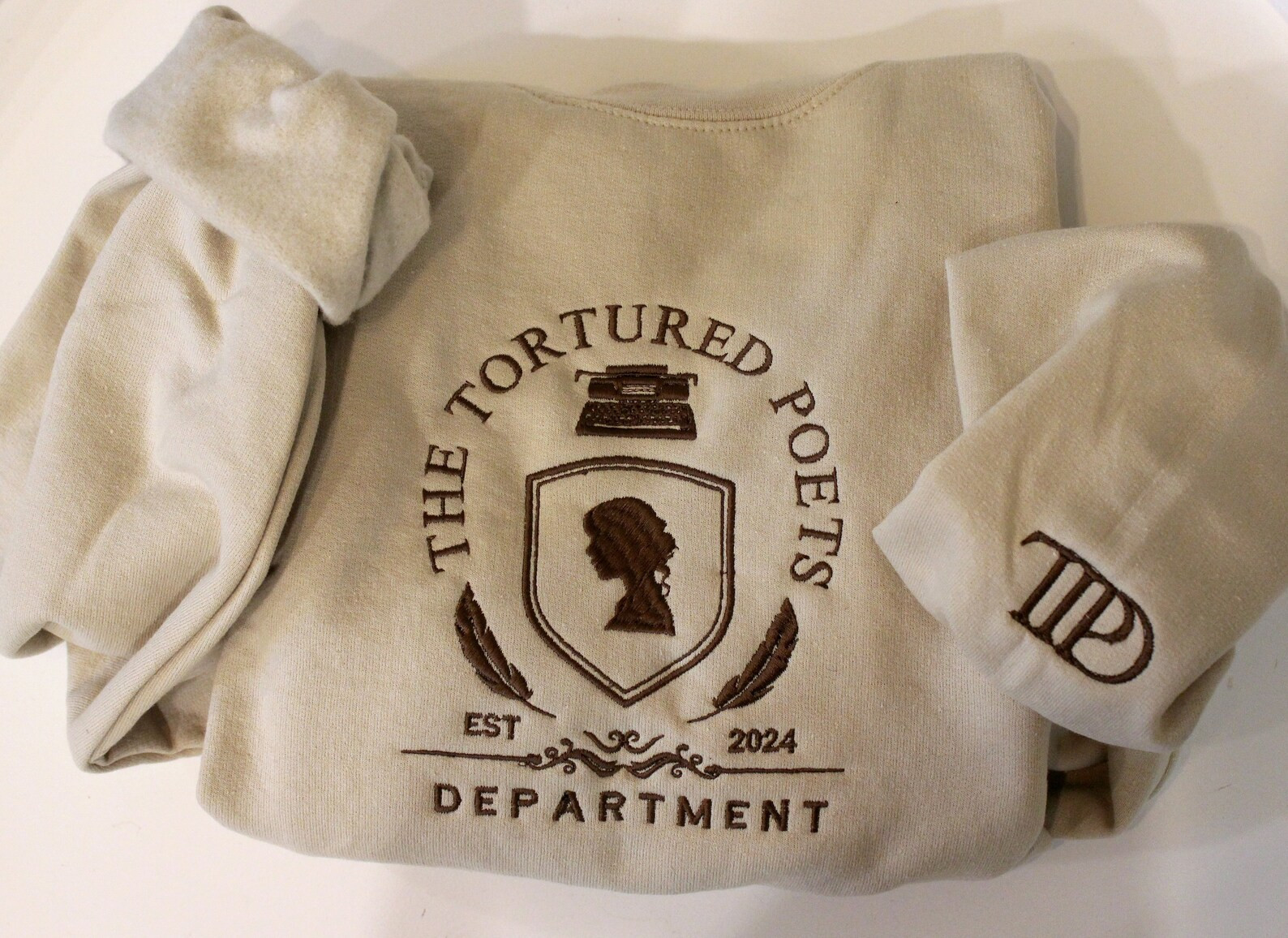 Embroidered Crewneck Poets Taylor Custom Personalized - Etsy | Etsy (US)