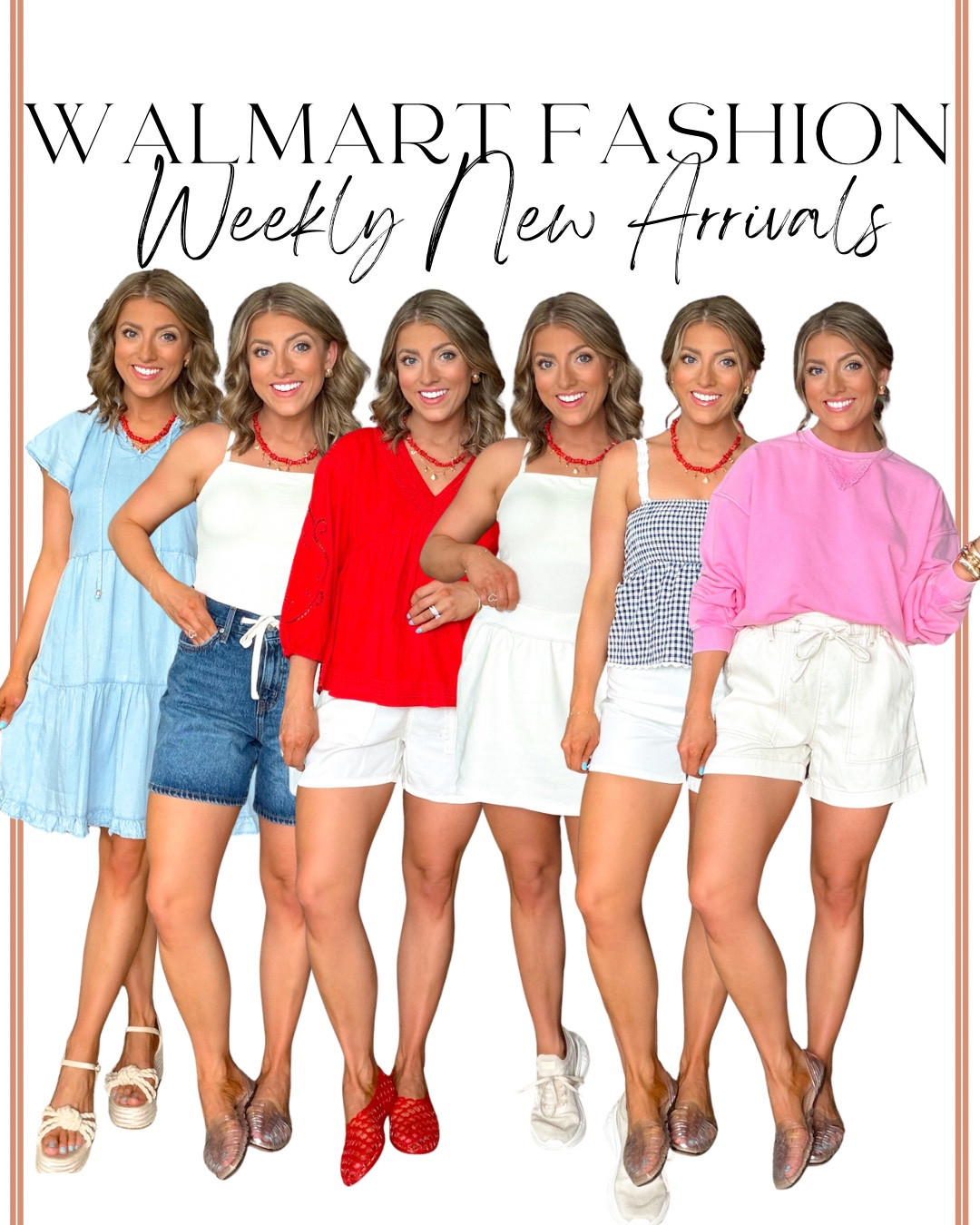 Walmart New Arrivals I Can’t Stop Talking About! 🤩

This week’s Walmart fashion finds are GOOD. From easy summer dresses and matching sets to comfy shorts, elevated basics, and pieces that look so much more expensive than they are, Walmart is absolutely delivering right now! 🙌

I found so many versatile outfits that can take you from everyday errands to vacations, summer gatherings, and everything in between. The best part? Most of these pieces are budget-friendly while still giving those boutique and designer-inspired vibes we all love. ✨

✔️ Affordable Walmart fashion finds
✔️ Easy summer outfit ideas
✔️ Dresses, matching sets & everyday basics
✔️ Comfortable pieces you’ll actually wear
✔️ Perfect for vacations, weekends & everyday life

Which look is your favorite this week? I honestly can’t choose! 😍

#WalmartFashion #WalmartFinds #WalmartStyle #WalmartNewArrivals #AffordableFashion #SummerStyle #SummerOutfits #CasualChic #OOTD #EverydayStyle #FashionOver40 #StyleOnABudget #AffordableStyle #VacationOutfits #DressSeason #MatchingSets #FashionFinds #WalmartRun #MomStyle #SummerWardrobe #BudgetFriendlyFashion #WomenWhoShop #FashionInspo #WeekendStyle #CuteOutfits

#LTKootd #LTKPetite