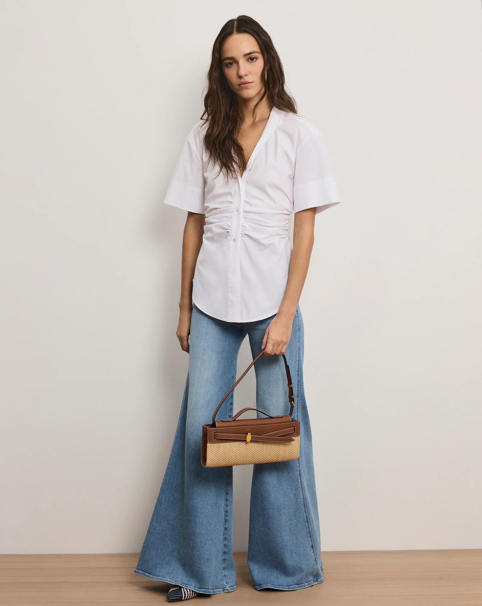 Davra Button-Down Shirt in White | Veronica Beard | Veronica Beard