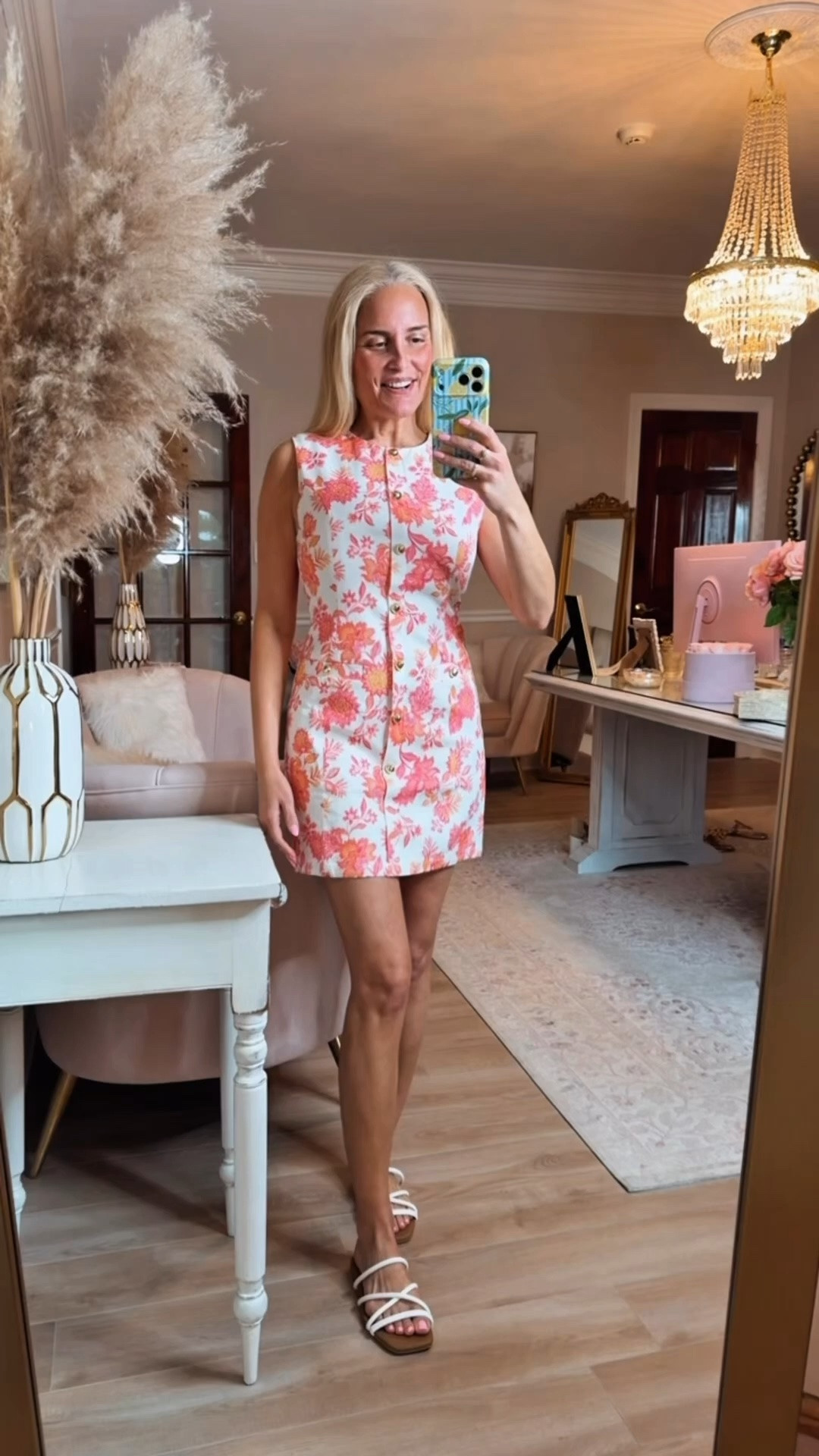 This white denim floral dress is absolutely gorgeous! So slimming and flattering and also 100% cotton. Giving Lilly Pulitzer without the Lilly price. I am wearing a medium to accommodate my bust. This one will sell out fast!

#LTKgrwm #LTKootd #LTKdayinmylife