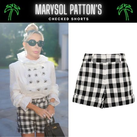 Marysol Patton’s Black and White Plaid Shorts 