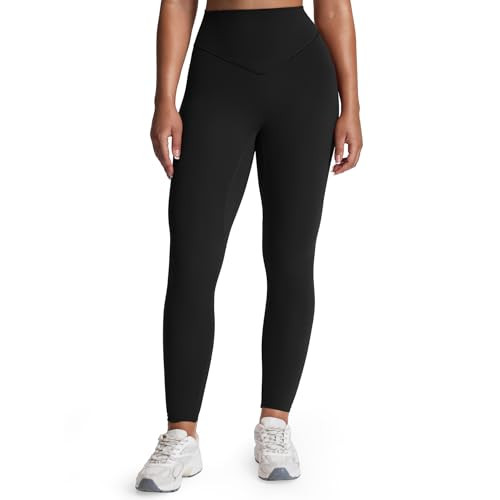 Aoxjox High Waisted Workout Metamorph Breeze Leggings for Women Tummy Control Buttery Soft Yoga Pants 26" (Black, Large) | Amazon (US)