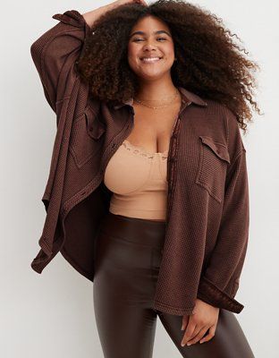 Aerie LumberJane Waffle Shirt | Aerie