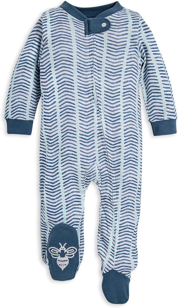 Burt's Bees Baby Baby Girls' Sleep & Play, Organic One-Piece Romper-Jumpsuit Pj, Zip Front Footed... | Amazon (US)