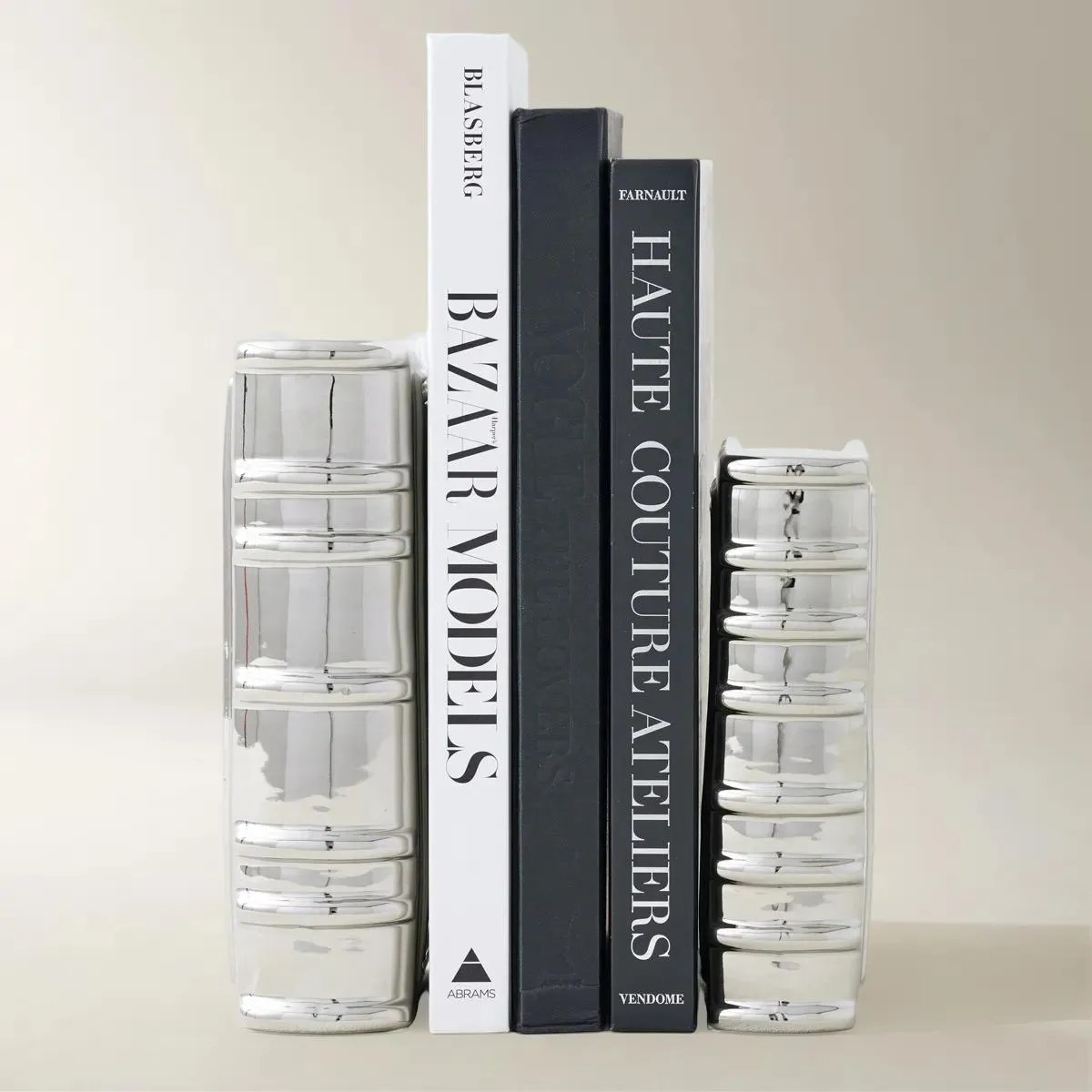 Ceramic Bookends - Silver | Z Gallerie
