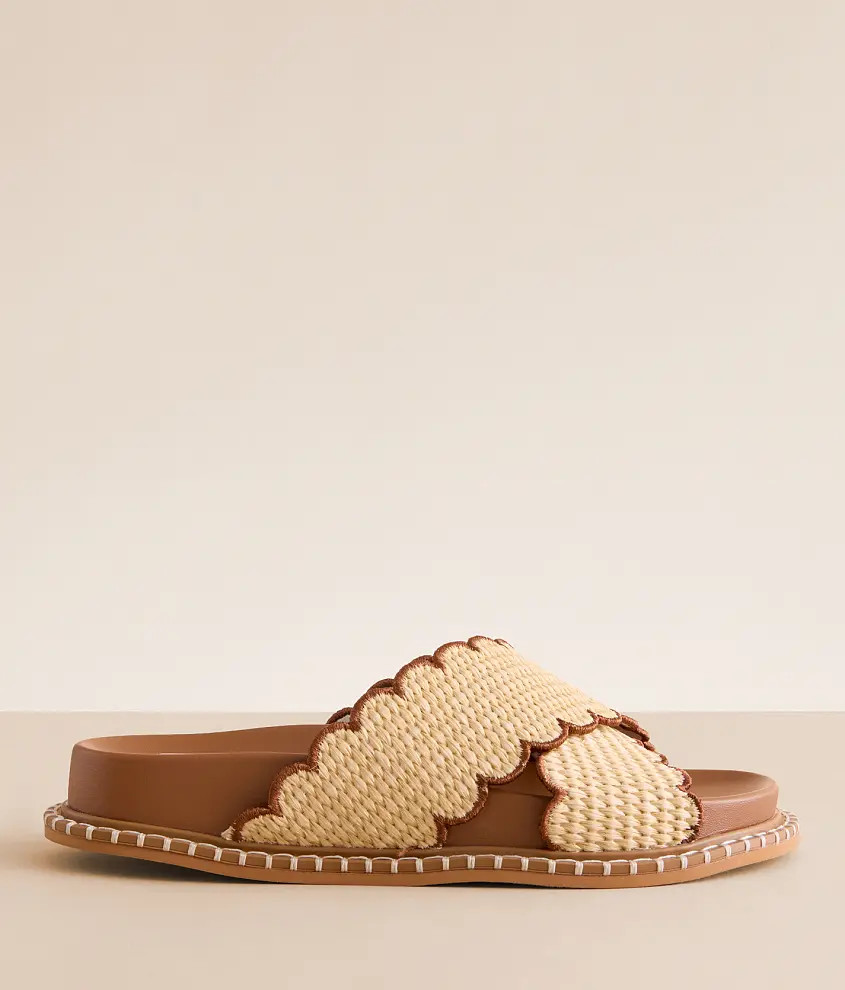 Scalloped Trim Sandal | Buckle