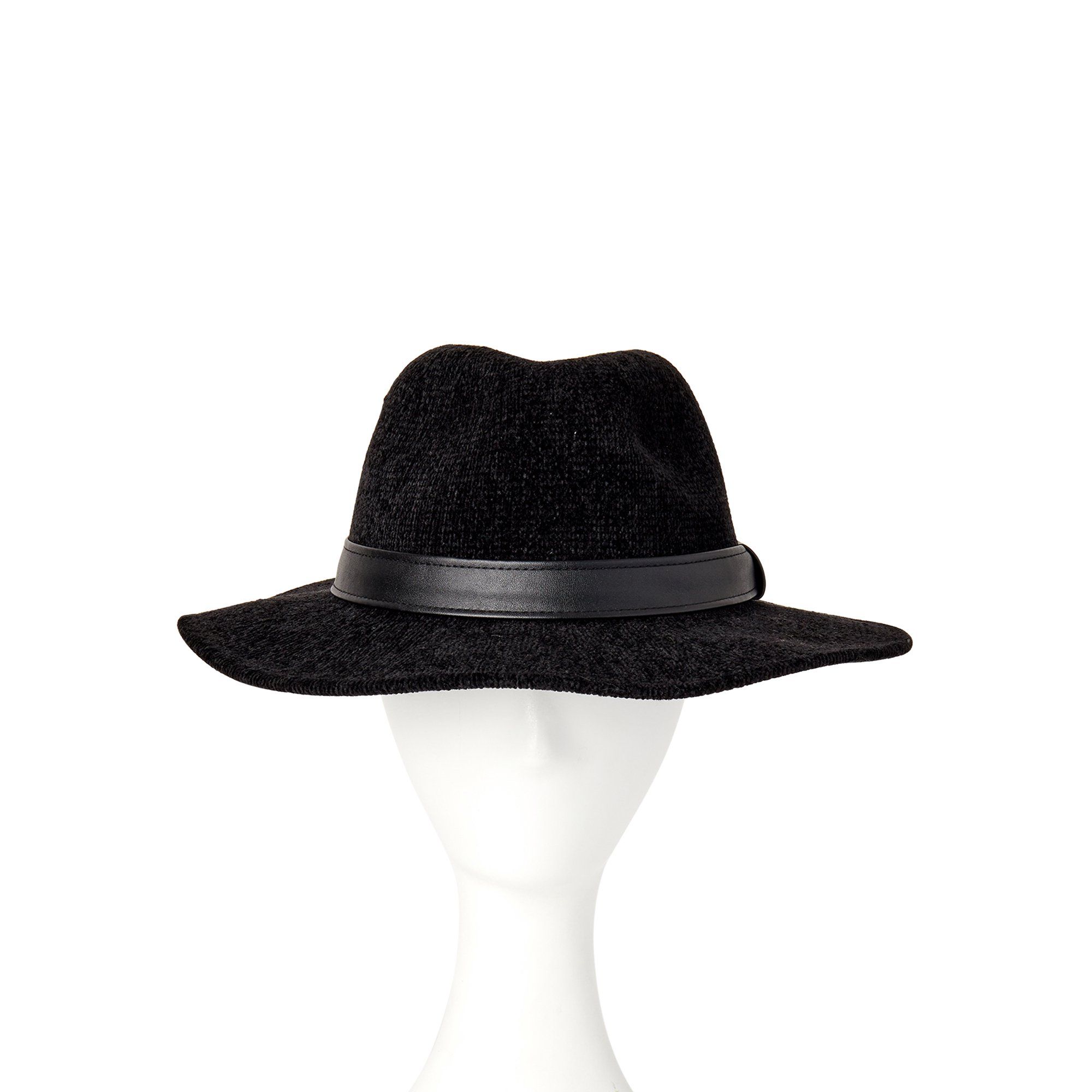 Scoop Women's Chenille Fedora with Faux Leather Trim | Walmart (US)