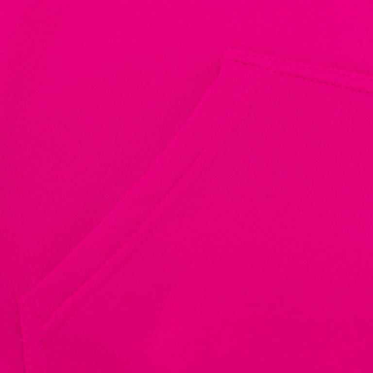 JUSLIO Womens Hoodies Pullover Long Sleeve Kangaroo Pocket Solid Hooded Sweatshirts Hot Pink XL | Walmart (US)