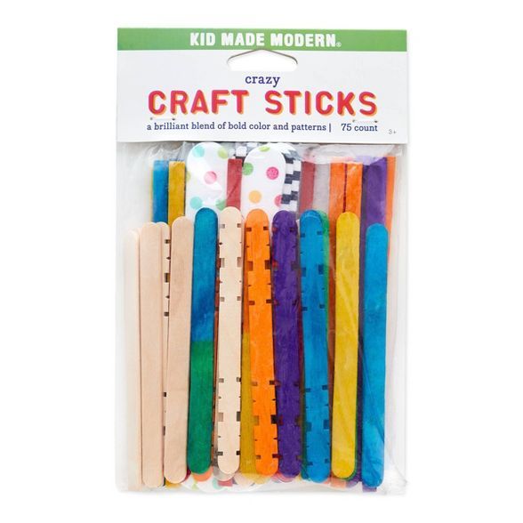 Kid Made Modern 75ct Crazy Craft Sticks | Target