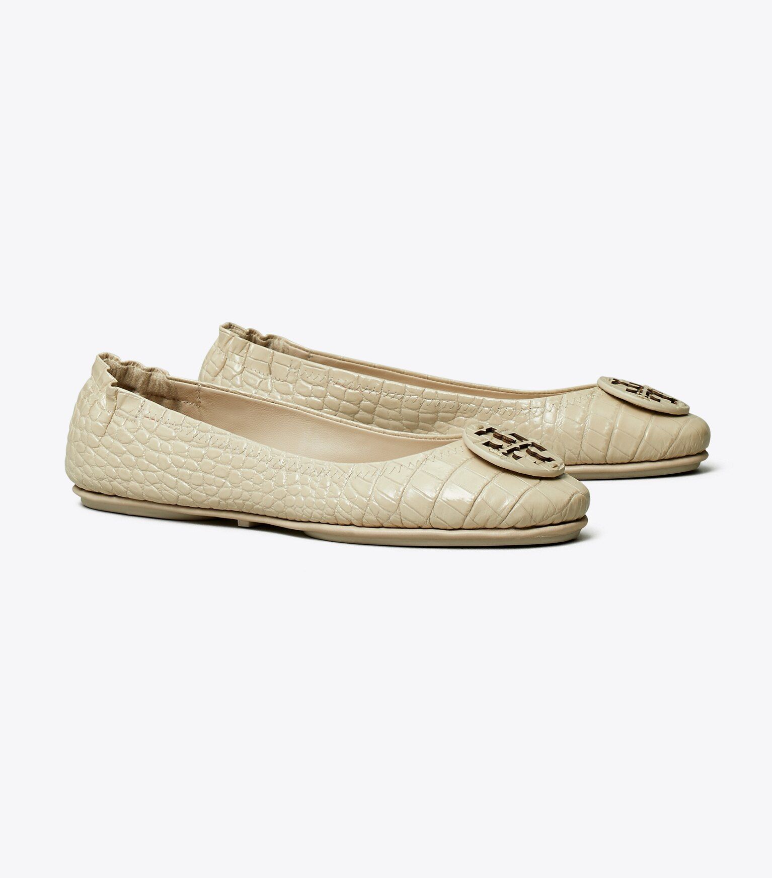 Minnie Travel Ballet Flat, Embossed Leather | Tory Burch (US)
