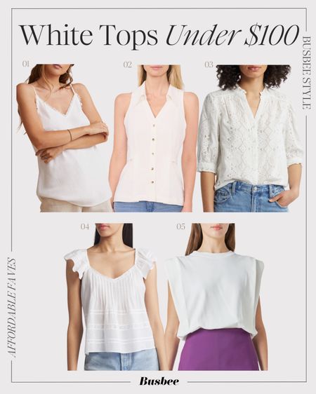 Versatile and affordable white tops for summer! 

~Erin xo 

#LTKStyleTip #LTKFindsUnder100 #LTKSeasonal