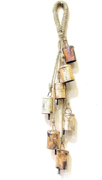 Cow Bells Christmas Bells Ring Bell| Bells Sound Rustic Vintage Lucky Indian Cow Bells On Rope Wa... | Amazon (US)