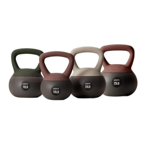 Soft Kettlebells (10+15+20+25 Mix) with Cushioned Impact-Resistant Base and Anti-Slip, Wide-Grip Handle for Home Workouts, Weightlifting, and Personal Training | Amazon (US)