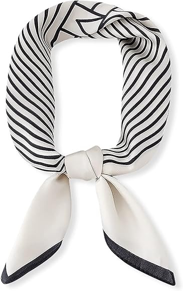 LumiSyne Fashion Silk Scarves Women Classic Stripe Leopard Color Block Geometric Paisley Large Sq... | Amazon (UK)